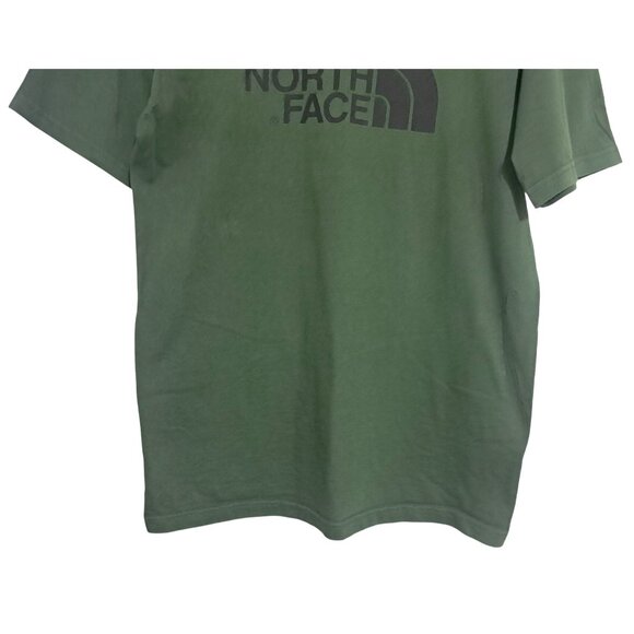 The North Face Green Logo T-Shirt Mens S 100% Cotton Crew Neck Short Sleeve - Picture 5 of 8
